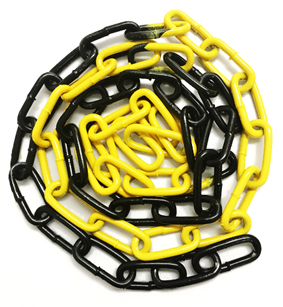 6 x 42mm Epoxy Coated Electro-Galvanised Steel Welded Barrier Chain - Yellow / Black 